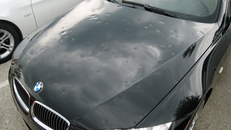 hail damaged bmw from Plano